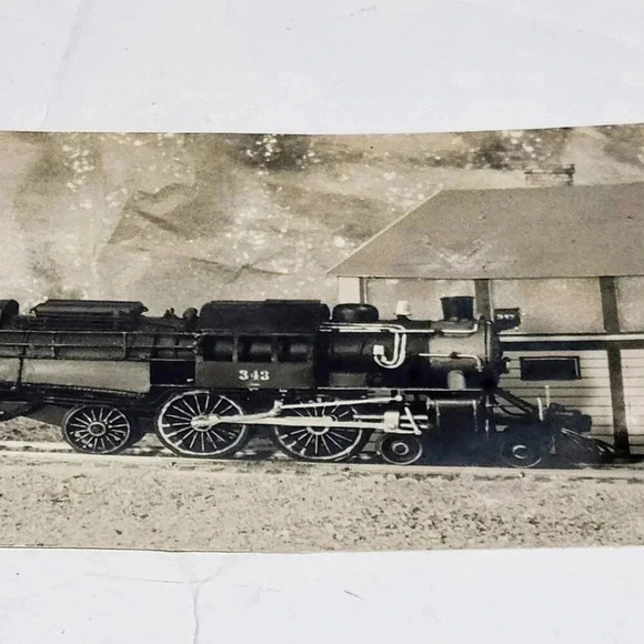 Model Train Railroad Photo Reading 343 Vintage 10" x 4 3/8" - Picture 3 of 3